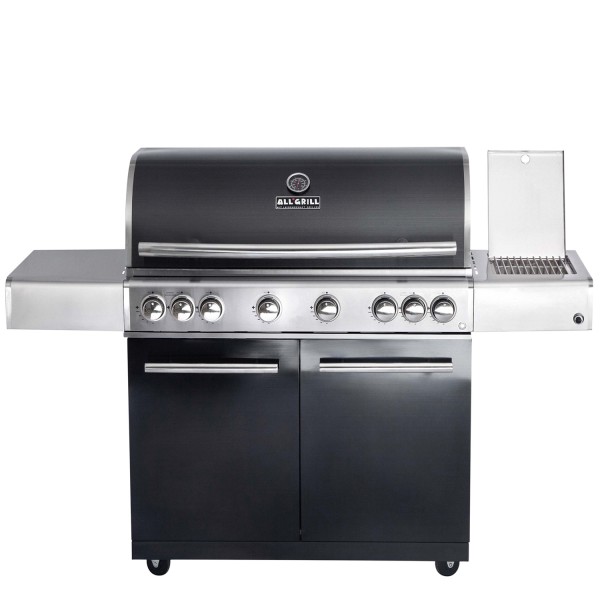 CHEF XL Paket B- Basis black, 6 Brenner, Backburner, Seitenkocher, BBQ Paket, Cover