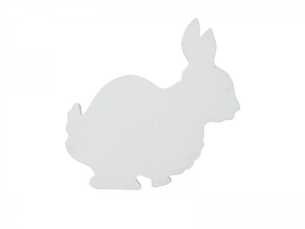 Osterhase Silhouette weiss 56cm