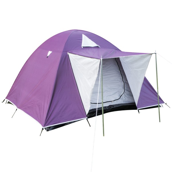 Iglu Zelt - 3 Personen - 210 x 210 x 130cm - Lila/Silber