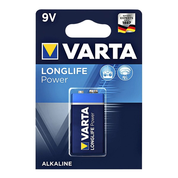 Varta Batterie Block 9V - LONGLIFE POWER - 1 Stück - Typ: 6LF22 - 9V - 4922