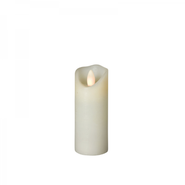 SOMPEX LED Wachskerze SHINE schmal | elfenbein | frost | D: 5cm H: 12,5cm | fernbedienbar | Timer