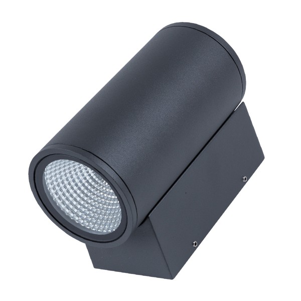 Wandleuchte DOBLE - CREE COB LED - 3000K - 46° - 13W - IP54 - anthrazit - Fassadenleuchte