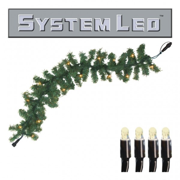 System LED Black | Girlande | koppelbar | exkl. Trafo | 6,00m | 100x Warmweiß 