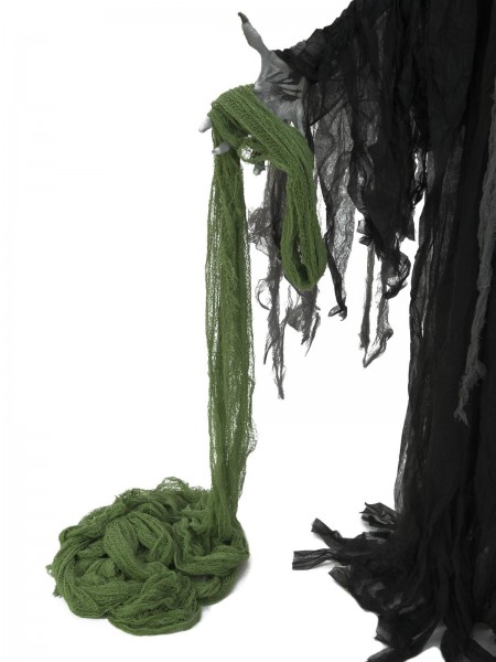 Dekogewebe, grobmaschig, grün, 76x500cm - Ideale Grunddeko - Baumwolle