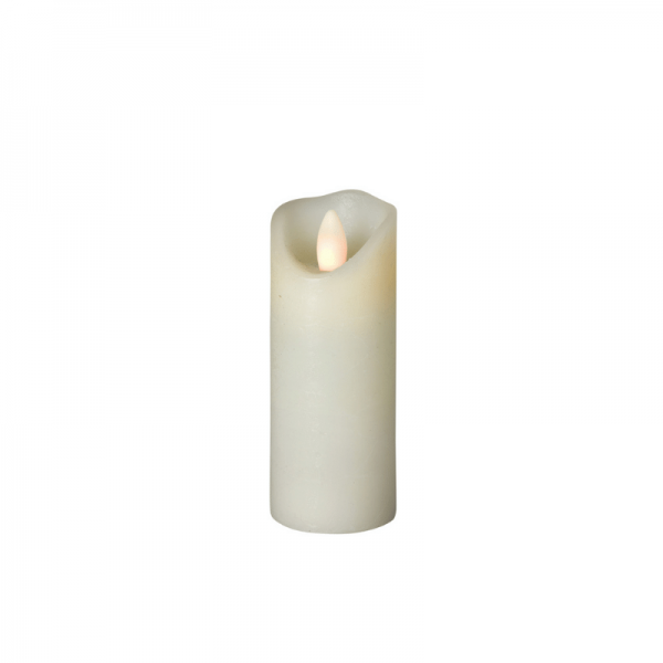 SOMPEX LED Wachskerze SHINE schmal | elfenbein | gefrostet | D: 5cm H: 15cm | fernbedienbar | Timer