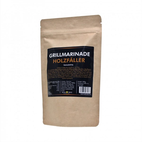 Royal Spice - Holzfällermarinade Steak Grillmarinade zum Anrühren mit Bier - 250g