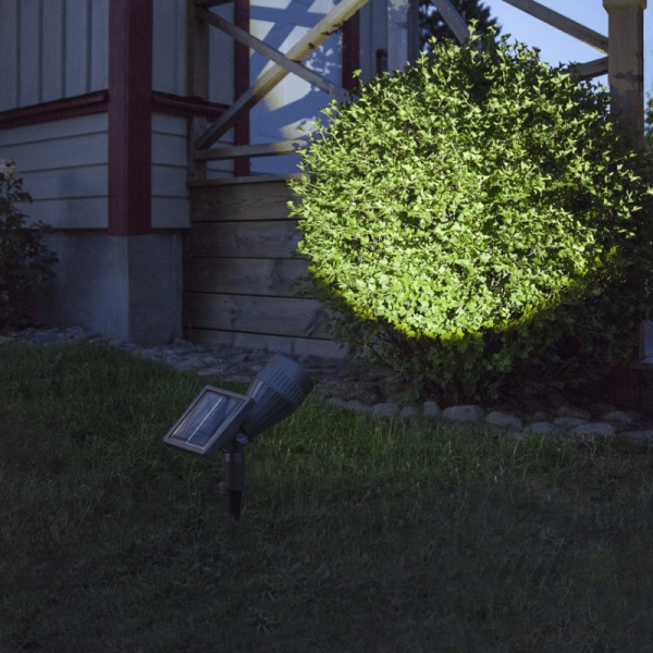 LED Solar Gartenspot - warmweiss - Gartenspieß - Solarpanel - Dämmerungssensor - H: 15cm - 60lm