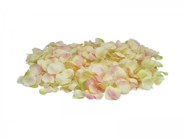 Rosenblätter, gelb/pink, 500 Stück aus Textil, Größe 8cm - Romatik-Dekoration 2
