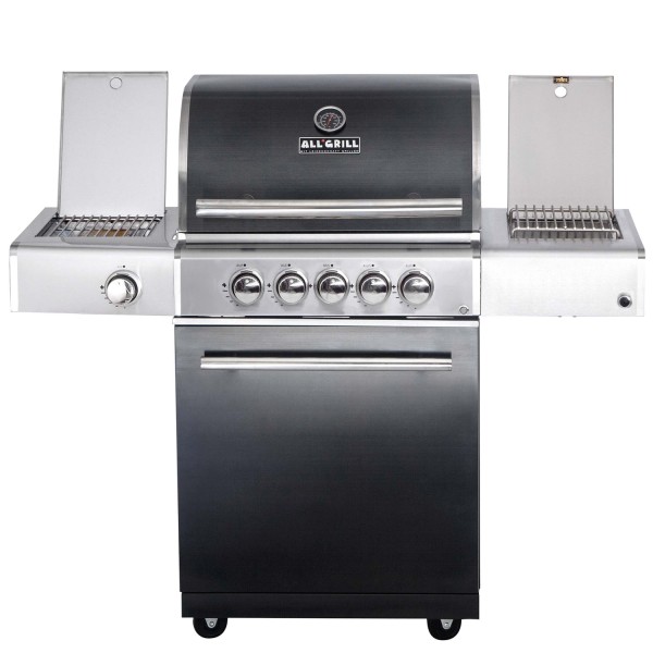 CHEF M Paket G - Basis black, 3 Brenner, Backburner, Seitenkocher, Steakzone, Grillplatte, AIR SYSYT