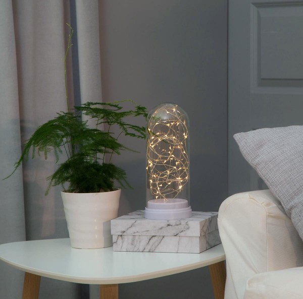LED-Lichterkette im Glas WS - FlexiLine Indoor - Batterie - Timer | →11 x ↑26cm - 50x Warmweiß