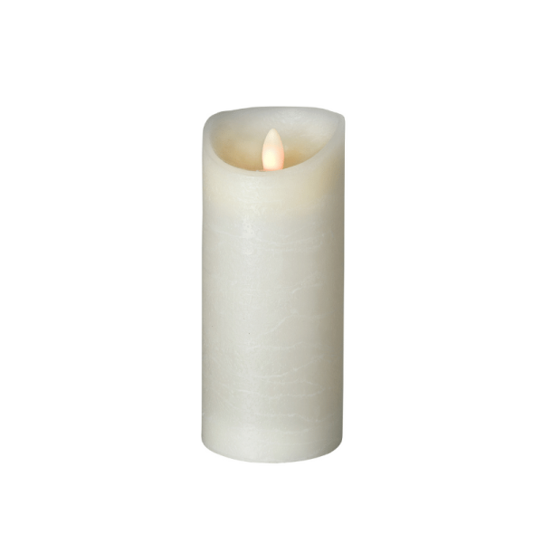 SOMPEX LED Wachskerze SHINE | elfenbein | gefrostet | D: 7,5cm H: 17,5cm | fernbedienbar | Timer