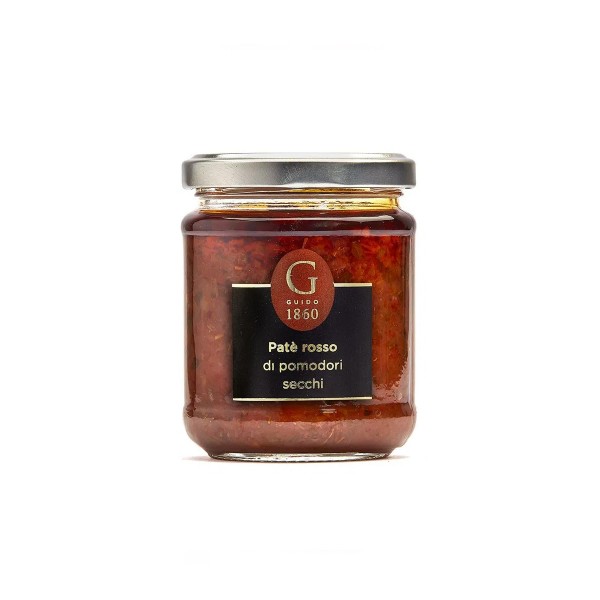 GUIDO1860 - Rote Paste aus Tomate und Oliven - in Premium Öl - 180g Glas
