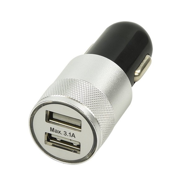 USB Ladegerät zweifach 12V/24V 3100mA - für KFZ Zigarettenanzünder