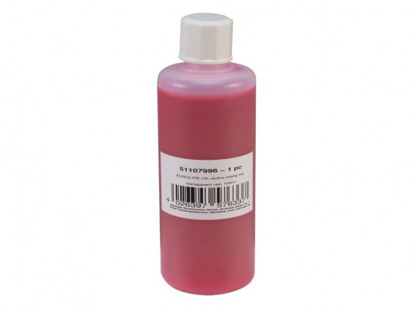 UV -aktive Stempelfarbe - transparent rot - 100ml