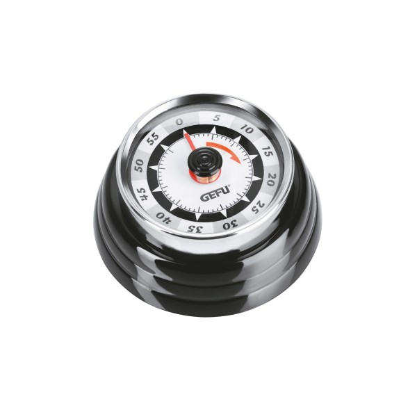 Küchentimer Kurzzeitmesser RETRO schwarz - mechanisch - magnetisch