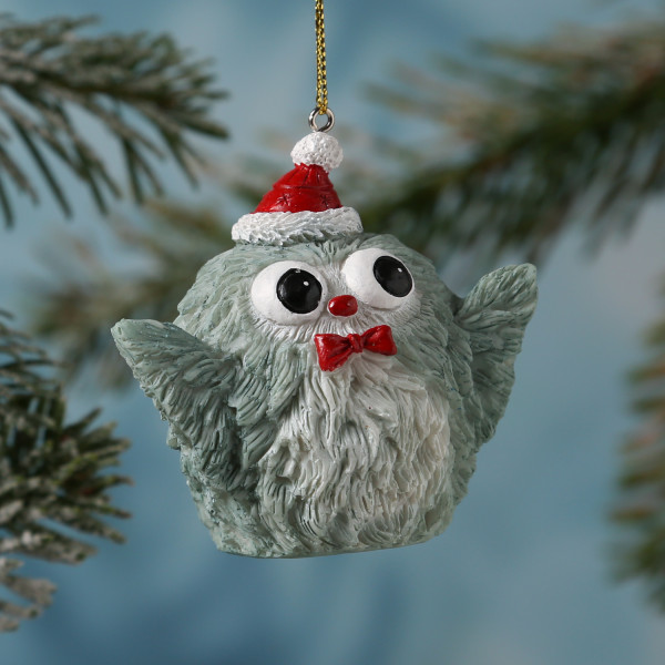 Weihnachtsbaumschmuck Yeti TUTU - Polyresin - inkl. Aufhänger - matt - H: 7,5cm - blau