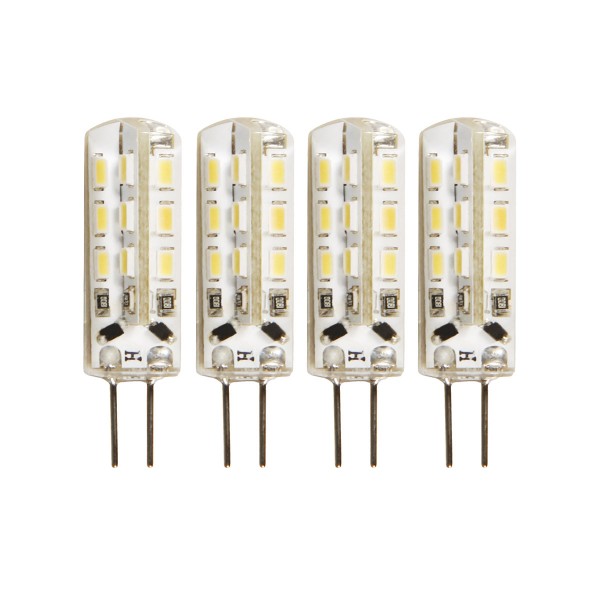 4er - LED Leuchtmittel Stiftsockel G4 - 12V - 1,5W - 120lm - 4000K