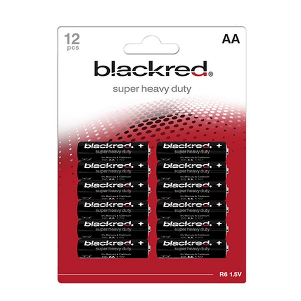 12er Blister Batterie Mignon AAA R03 1,5V Zink-Mangan-Dioxid - BLACKRED