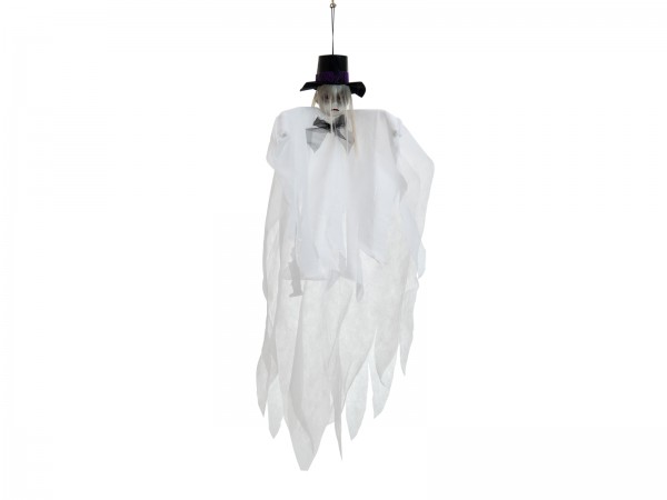 Halloween Figur - weiße Geisterpuppe - 70cm - formbar - zum Aufhängen