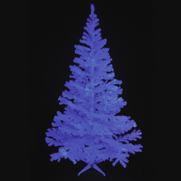 Tannenbaum UV glitzerweiß, 240cm - inkl. Ständer - unter Schwarzlicht leuchtend