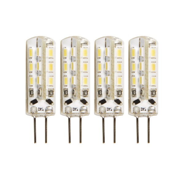 4er - LED Leuchtmittel Stiftsockel G4 - 12V - 1,5W - 120lm - 3000K