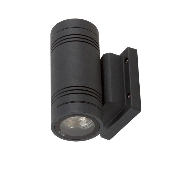 Wandleuchte BORNEO - GU10 max 10W - Aluminium Druckguss - anthrazit - unten + oben
