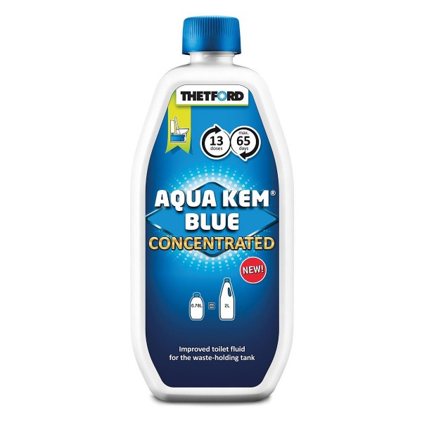 THETFORD Aqua Kem Blue Konzentrat - Sanitärzusatz für mobile Toiletten - 780ml - Reduziert Gasentwic