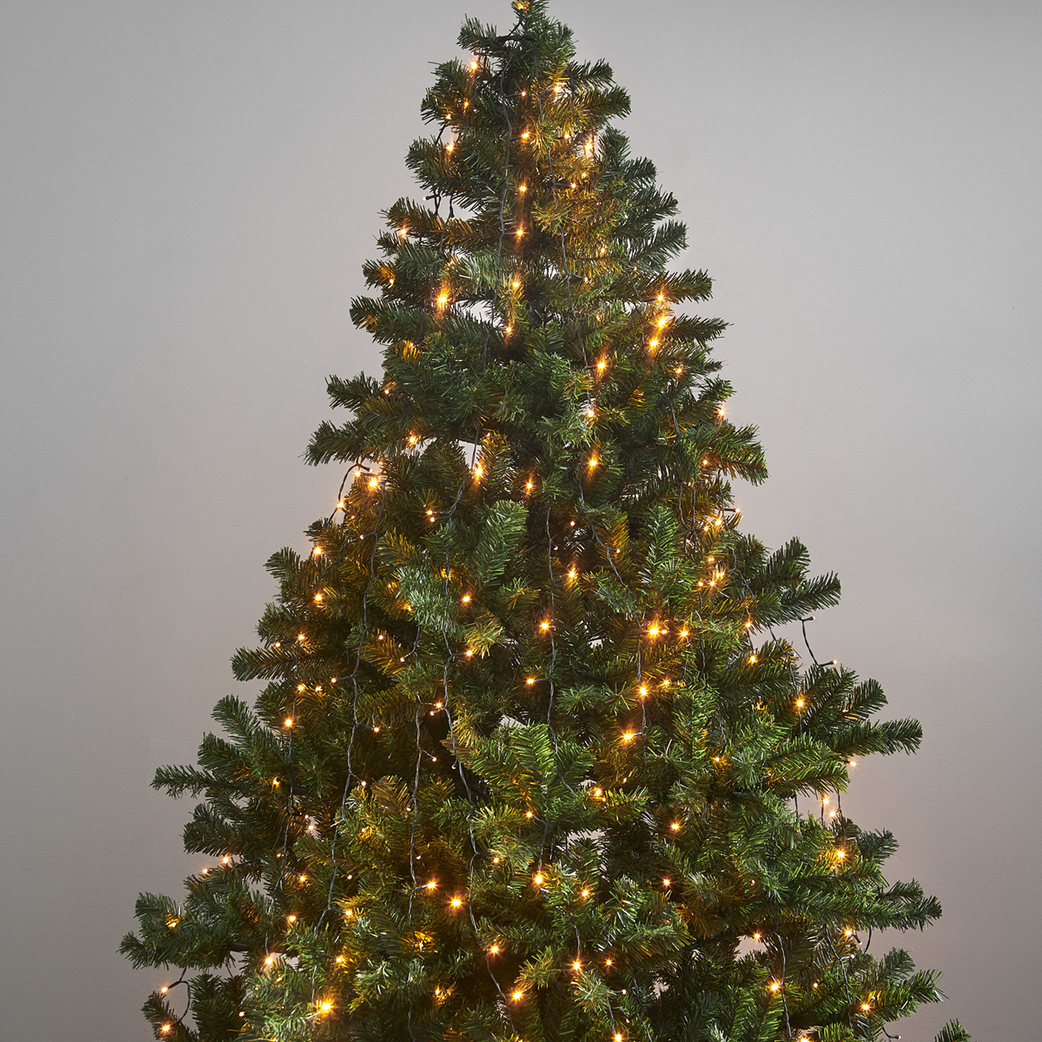 LED Lichternetz Tannenbaum mit Sternen - 120x90cm - Wanddeko - 55