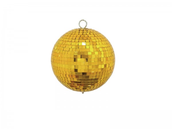 Spiegelkugel 15cm farbig gold- Diskokugel (Discokugel) zur Dekoration - Echtglas - mirrorball gold