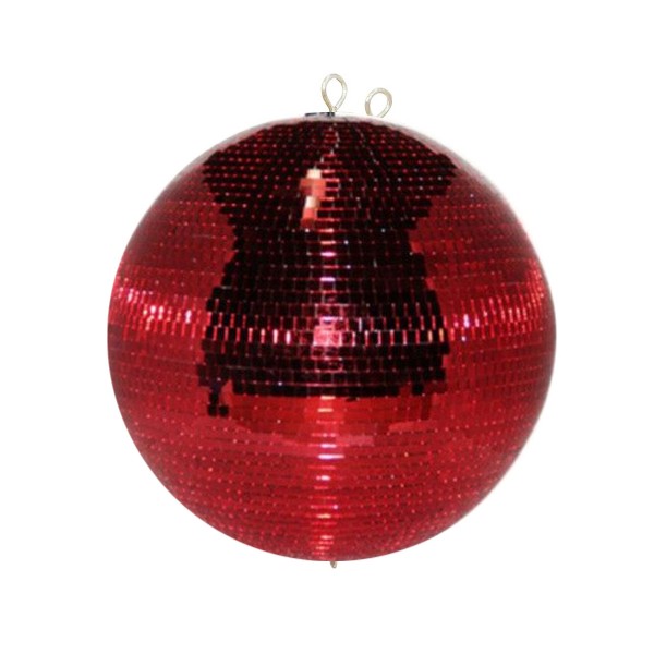 Spiegelkugel 30cm farbig rot- Diskokugel (Discokugel) Party Lichteffekt - Echtglas - mirrorball red color