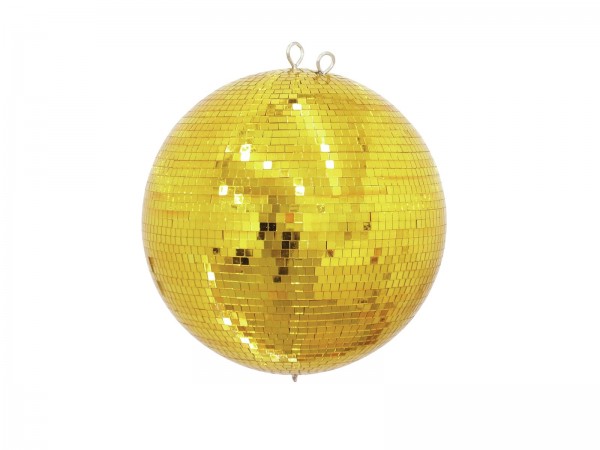 Spiegelkugel 50cm gold- Diskokugel (Discokugel) Party Lichteffekt - Echtglas - mirrorball safety gold color