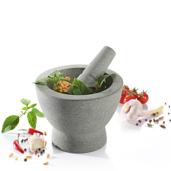 GEFU Mörser aus Granit - Doppelnutzung oben/unten - 10,5cm/17cm - CRUNCHY