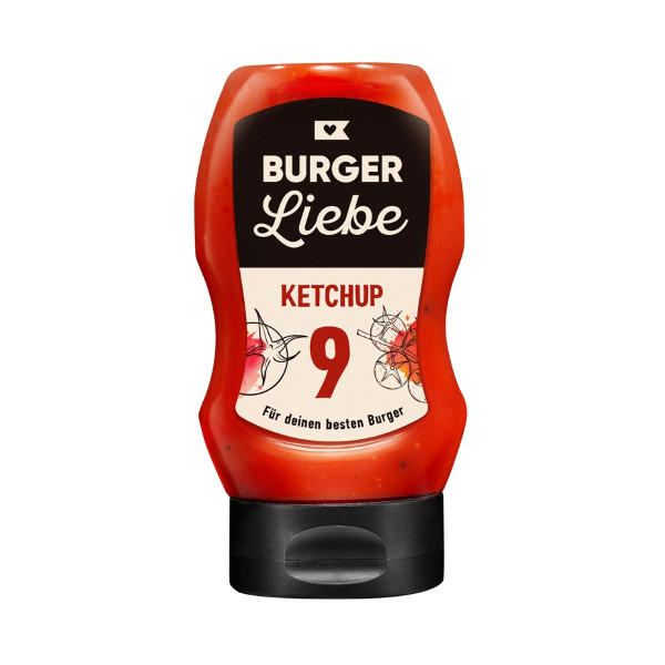 BURGER LIEBE Burgersoße - Ketchup - 300ml - vegan - ohne Konservierungsstoffe