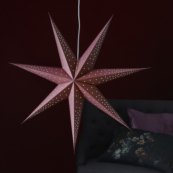 Papierstern Point - hängend - 7-zackig - D: 80 cm - rot