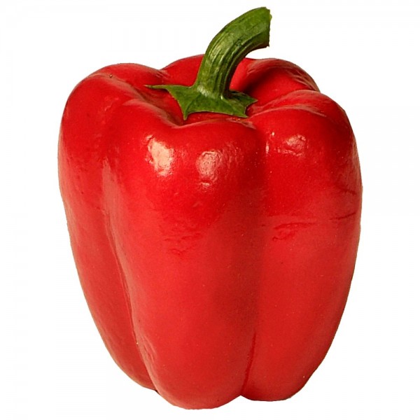 Paprika Kunststoff rot 10cm x 8cm - künstliches Gemüse - Plastikgemüse