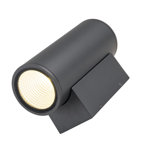 Wandleuchte DOBLE 2 - CREE COB LED - 3000K - 46° - 24W - IP54 - anthrazit - Fassadenleuchte