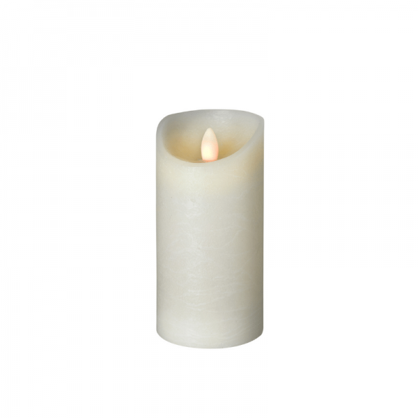 SOMPEX LED Wachskerze SHINE | elfenbein | gefrostet | D: 7,5cm H: 15cm | fernbedienbar | Timer