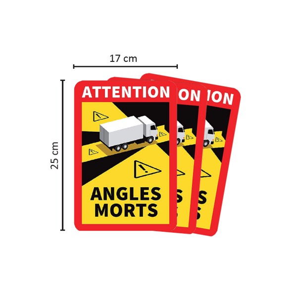 Aufkleberset "Toter Winkel LKW" - Kennzeichnungspflicht in Frankreich ab dem 01.01.2021 ab 3,5 To