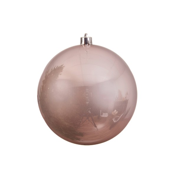 Christbaumkugel - Weihnachtskugel - bruchfest - D: 14cm - glänzend - puderrosa