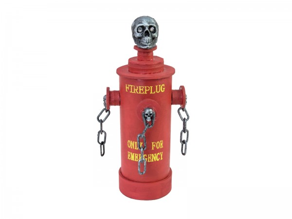 Feuerhydrant animiert - Bewegte Halloween Deko - Bewegung, Lichteffekt und Geräusche 28x13x13cm